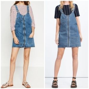 Zara Denim Pinafore Dress